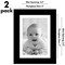 Americanflat 5x7 Picture Frame - Set of 2 - 4x6 with Mat or 5x7 without Mat - Ideal for Wall Decor Display - Polished Plexiglass - Hanging Hardware - Includes Easel - Black